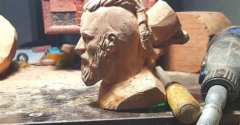 Carving A Wooden Ragnar Lothbrok As Smoking Pipe Imgur