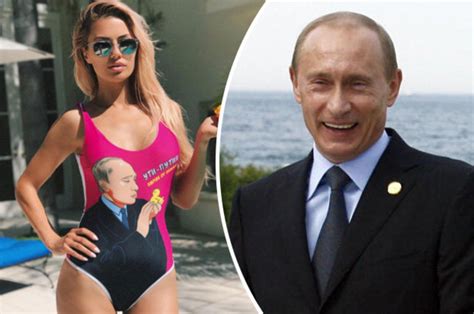 bikini putin tribute russian model shows support for president with shoot daily star