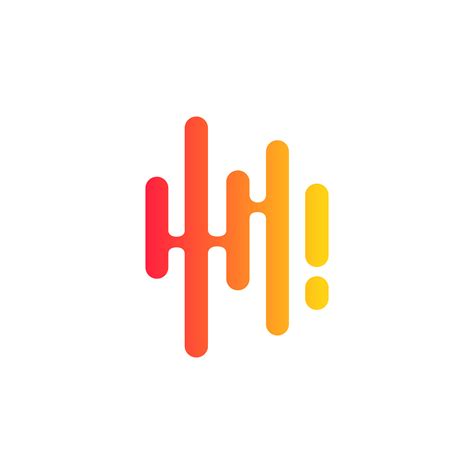 logo concept sound wave audio technology abstract shape