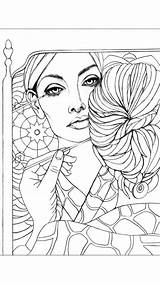 Coloring Pages Grown Ups Portraits Colouring Adult Books sketch template