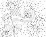 Coloring Flag July Firework 4th Happy Printable American Pages sketch template