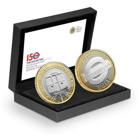 london underground piedfort  silver proof  coin set box