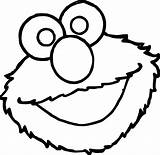Elmo Coloring Face Sesame Street Pages Wecoloringpage sketch template