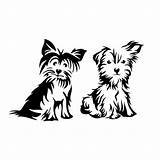 Yorkie Svg Terrier Yorkshire Drawing Silhouette Dog Line Chihuahua Mix Dogs Yorkies Cartoon Puppy Etsy Designs Dxf Cuttable Cute Choose sketch template