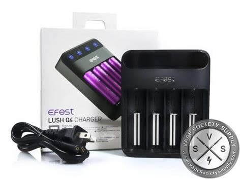 efest lush  charger vape batteries led display screen charger