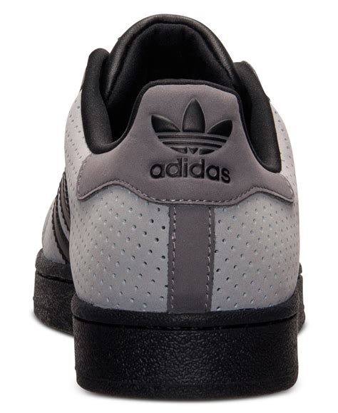 adidas mens superstar  casual sneakers  finish   gray