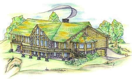 plan gh log cabin style mountain home plan   cabin floor plans log home plans