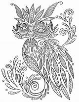 Owl Henna sketch template