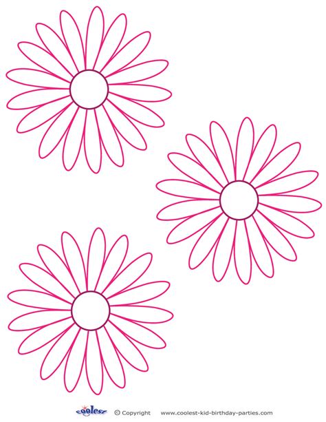 printable small flower template printable templates