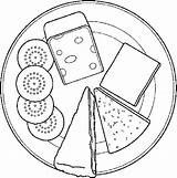 Crackers Drawing Cheese Getdrawings Coloring Pages sketch template