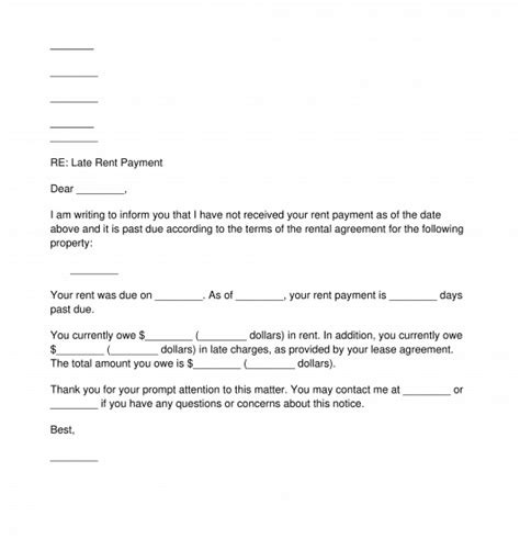 rent payment letter sample  letter template collection