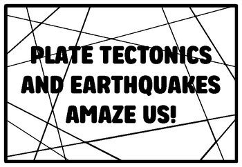 plate tectonics  earthquakes amaze  grade  science coloring pages