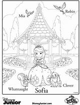 Coloring Sofia First Family Awards Trailers Peeks Sneak Category sketch template