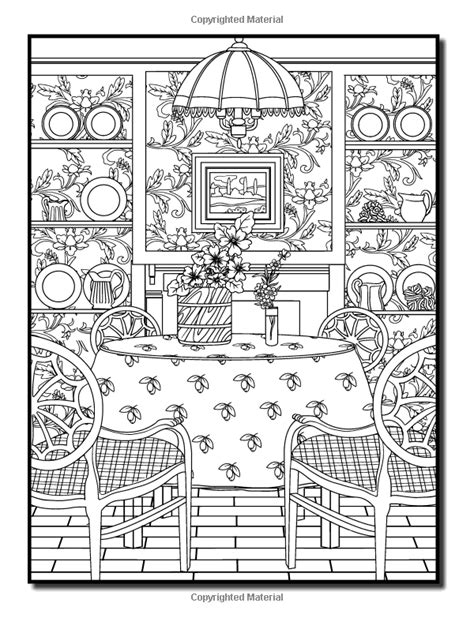 interior designs  adult coloring book  inspirational home