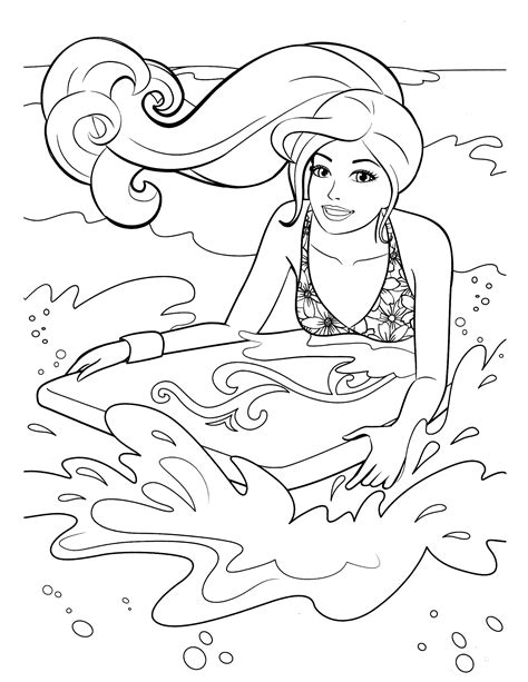 barbie coloring pages  print easy coloringpages