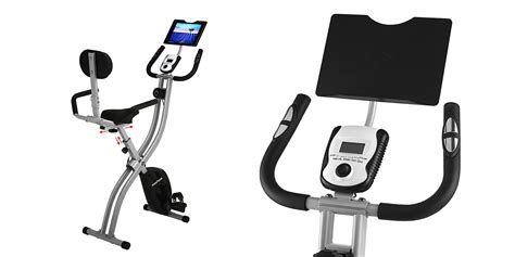 innovas folding upright exercise bike  ipadandroid tablet holder hits  amazon  time