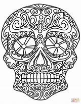 Coloring Pop Sugar Skull Pages Printable Adults Adult Color Colorings Skulls Drawing Dot sketch template