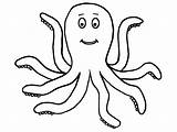 Sea Animals Coloring Octopus Water Drawing Easy Outline Templates Creature Pages Kids Creatures Animal Printable Colouring Template Drawings Squid Color sketch template