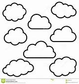 Nuage Wolken Nubes Nuvola Nube Templates Outlines Vorlage Puffy Nuvole Coloriage Kinderzimmer Nuages Plantilla Disegno Colorare Nuvoletta Wolke Unicornio Decoracion sketch template