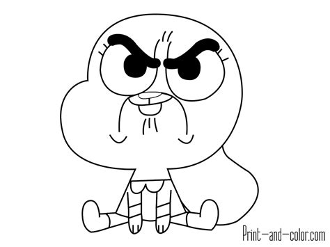 amazing world  gumball coloring pages  amazing world  gumball