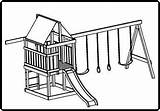 Jungle Gym Swing Plans Set Playset Playhouse Plan Fort Kids Swings Playground Slide Theclassicarchives Deluxe Backyard Guides Step Play Build sketch template