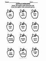 Synonyms Antonyms Apples sketch template