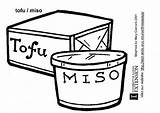 Tofu Coloring Miso Pages Edupics Large sketch template