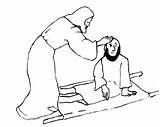 Healing Drawing Jesus Coloring Boy Men Book Talking Getdrawings Hands Church sketch template