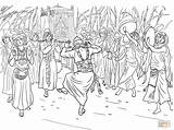 Ark Dancing Covenant Arca Danza Josiah Hebrew Kleurplaten Davide Furnace Danst Supercoloring Uzzah Davanti Foran Tegninger Danser Koning Verbond James sketch template