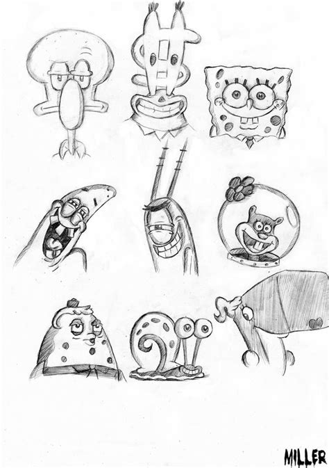 spongebob sketches  ericamiller  deviantart   spongebob