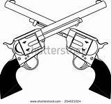 Pistols Revolvers Clipground sketch template