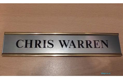 Door Nameplate Made To Order Brushed Stainless Steel