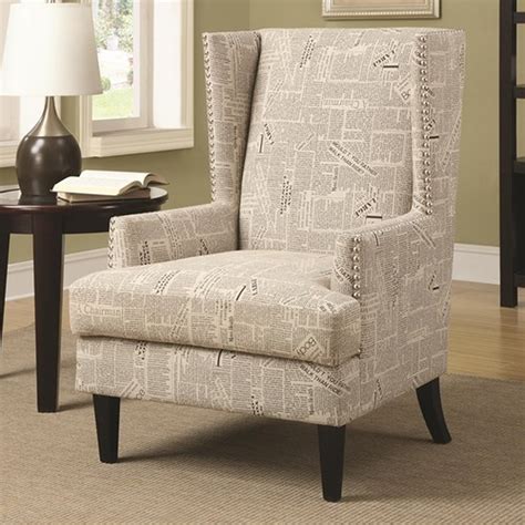 coaster  beige fabric accent chair steal  sofa furniture