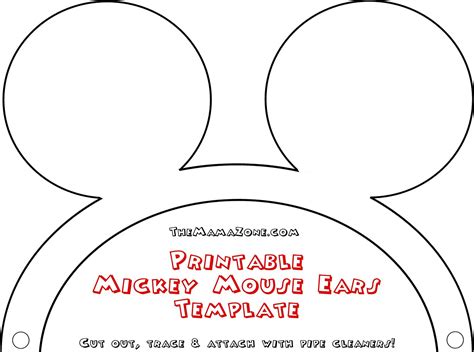mickey mouse ears template printables flyer template