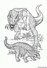 Dinosaurier Malvorlagen Jagd Tyrannosaurus sketch template