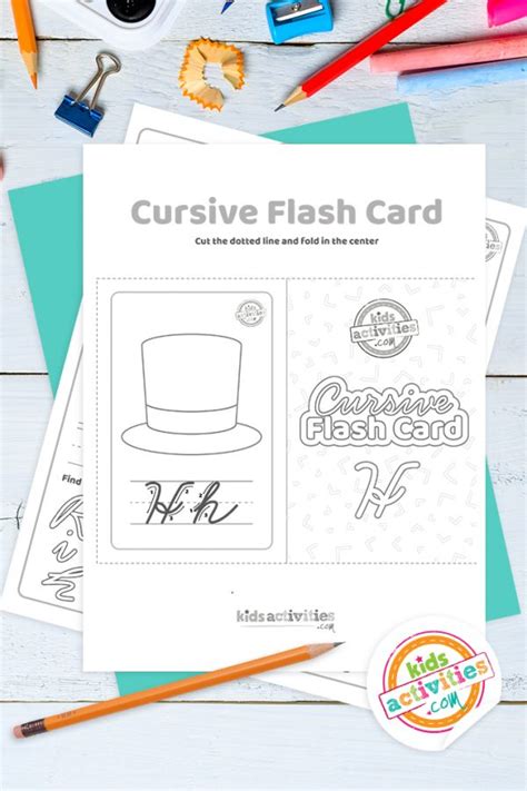 cursive  worksheet flashcard printable handwriting practice