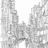 Coloring Pages Tokyo Books Color Japanese Secret Cities Adults City Adult Book Para Japan Detailed Amazon Calm Cleverpedia Way Sheet sketch template