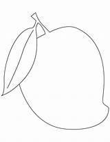 Mango Coloring Pages Fruit Drawing Plum Kids Clipart Draw Fruits Line Colouring Color Preschool Clip Drawings Worksheet Printable Sheets Easy sketch template