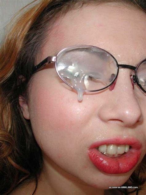pictures of a girlfriend getting jizzed on her glasses