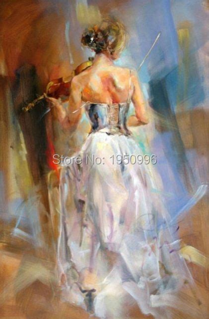 Violin Handmade Oil Painting Sexy Flamenco Dancer Oil Painting Dancing