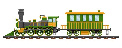 vintage train  railroad  vector art  vecteezy