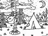 Coloring Pages Printable Camping Fire Kids Summer Book Camp Colouring Sheets Sheet Moon Preschool Color Print Bestcoloringpagesforkids Campfire Adult Adults sketch template