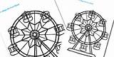Ferris Wheel Coloring Template Seaside Colouring Themed Designlooter Differentiated Word Fine 315px 82kb sketch template