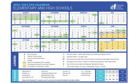 calendar chicago public schools