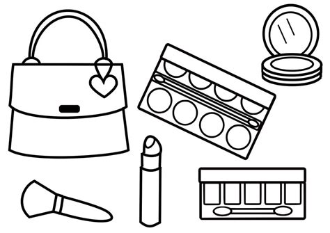 makeup printable coloring page  printable coloring pages