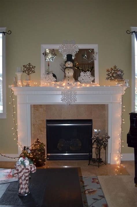 inspiring fireplace mantel decorating ideas  winter