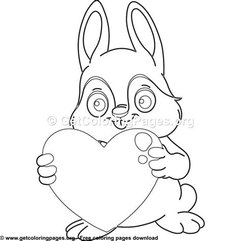 valentines day rabbit coloring pages coloring pages  coloring