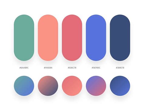 beautiful color palettes    gradient palettes