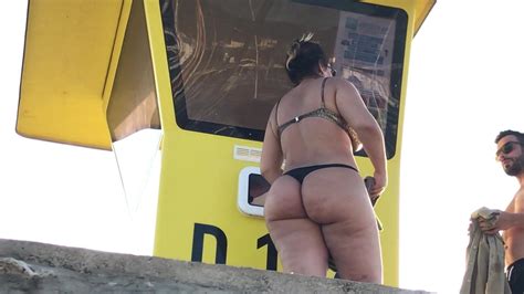 Pawg Bbw At Beach Latina Big Ass In Thong Bikini Porn Df