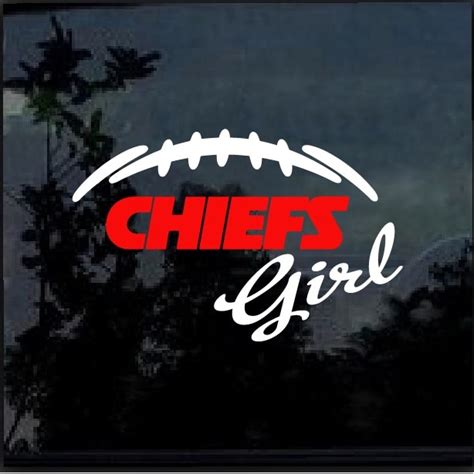 Kansas City Chiefs Girl Window Decal Sticker Custom Made In The Usa